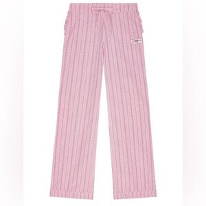 Ganni Pink Pinstripe Trousers